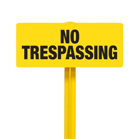 Evermark No Trespassing Sign with Yellow Stake Kit EV122596